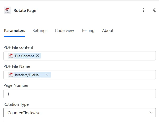 Ruota pagina Power Automate